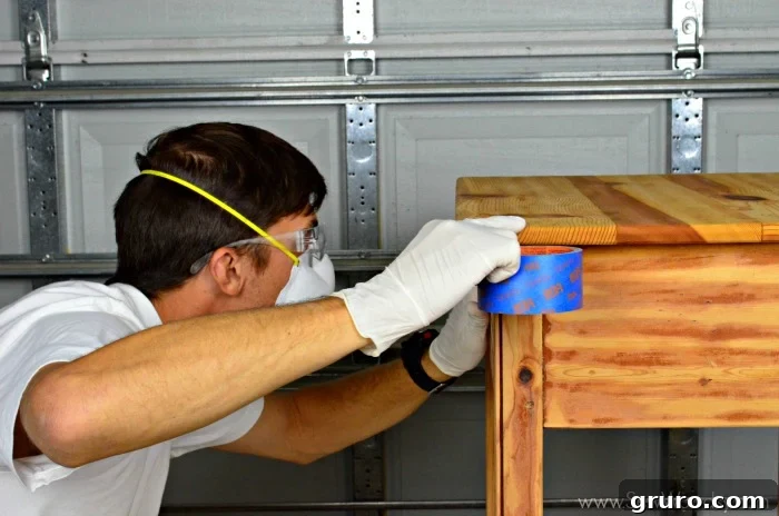 Applying Minwax Pre-Stain Wood Conditioner to an End Table Top