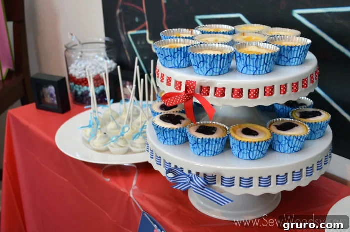 Cheesecake cupcakes for baby shower dessert bar