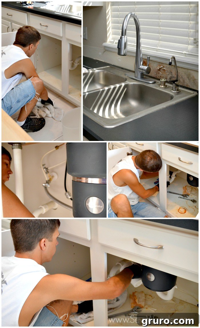 Disconnecting kitchen sink plumbing