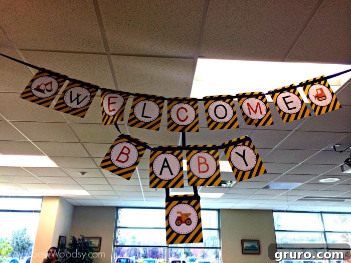 Creative Construction Themed Baby Shower Decor