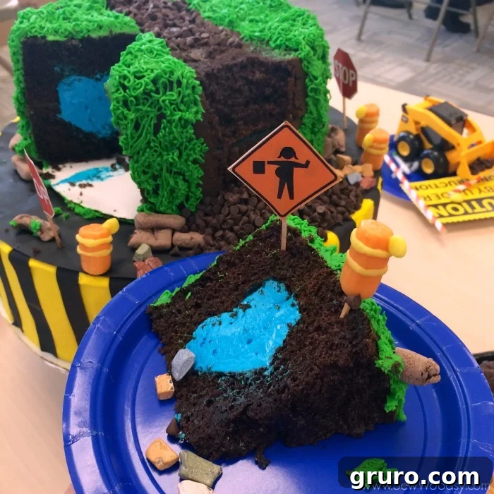 My Slice of the Baby Under Construction Cake