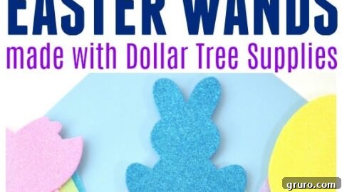 A collection of easy Easter crafts made with affordable Dollar Tree supplies, featuring bunnies and eggs.