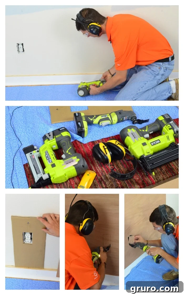 How to Install Board & Batten - Baseboard Removal and Paneling