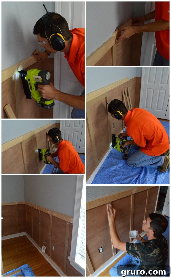 How to Install Board & Batten - Paneling and Outlet Cuts