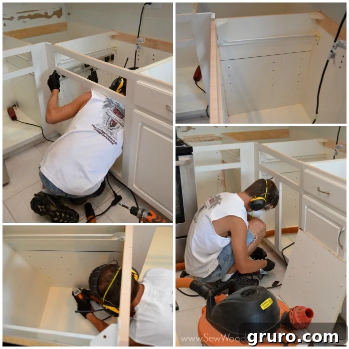 Cutting the Corner Cabinet Walls