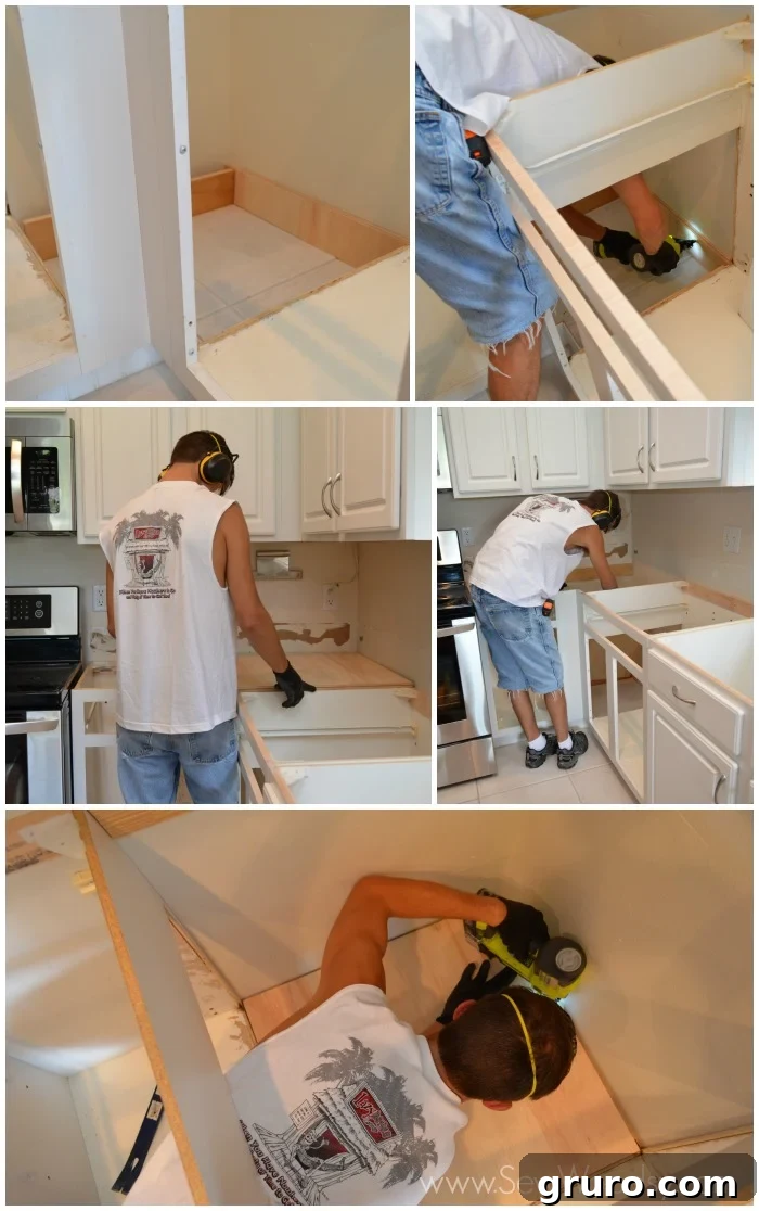 Building the Cabinet Base and Kick Plates