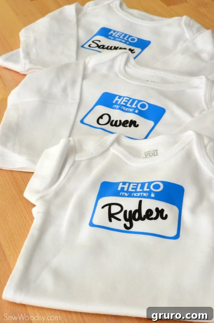 Hello My Name Is Onesies