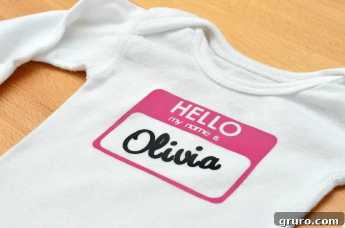 Hello My Name Is Olivia Onesie