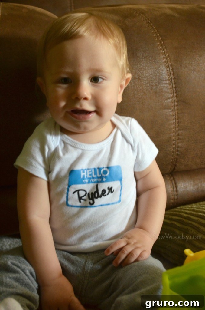 Hello My Name Is Onesie Baby 2