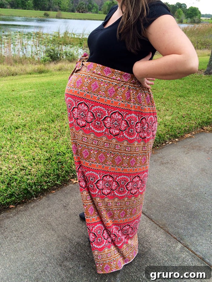 Finished Easy Sew Maternity Maxi Dress