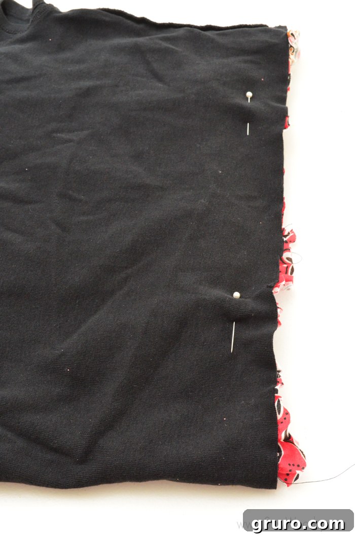 Sewing T-Shirt Bodice to Gathered Skirt