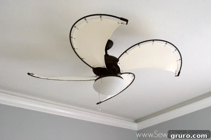 Ceiling Fan Installation: From Box to Breeze 10 The installed LampsPlus ceiling fan with its integrated light fixture, ready to provide comfort and illumination.