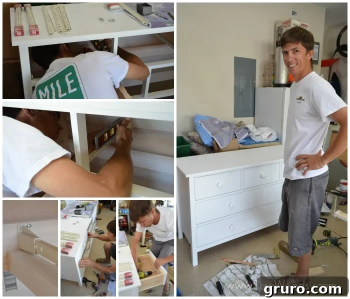 kendall dresser construction 14: Final Drawer Installation