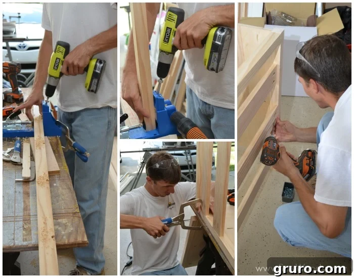 Kendall Dresser Construction 3: Securing Back Supports