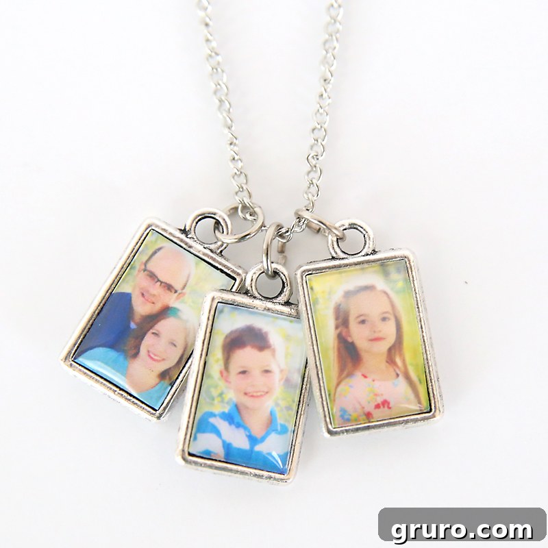 A delicate DIY photo album necklace, designed to hold multiple tiny pictures within its locket, a truly intimate Mother's Day gift.