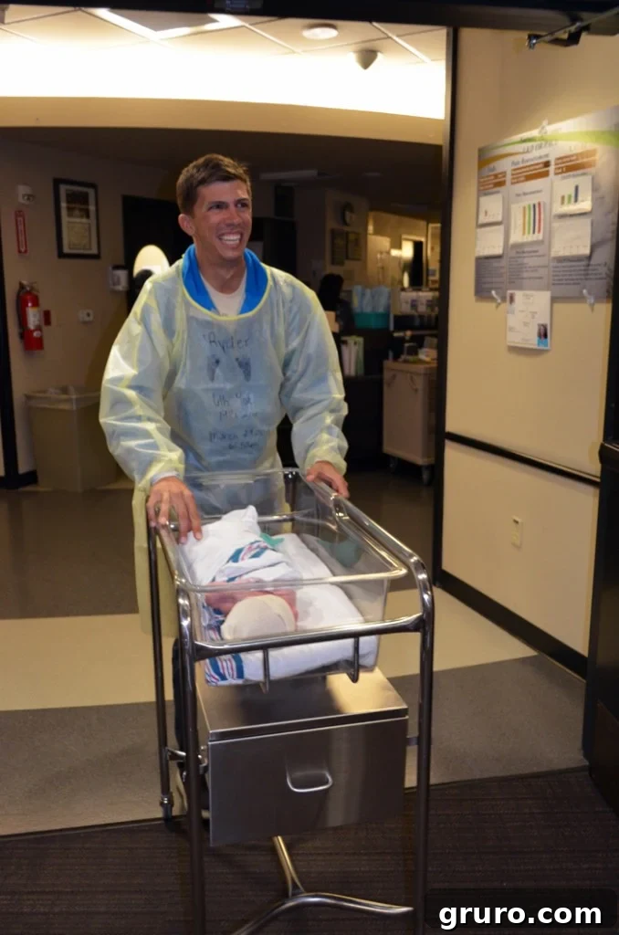 Jon introducing Ryder to his excited grandparents.