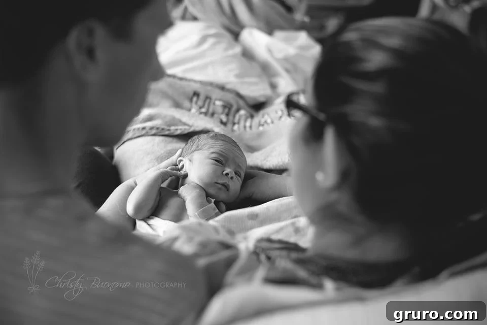 Introducing the newest member of the family, Ryder Thomas, captured in an authentic Fresh 48 hospital newborn photo.