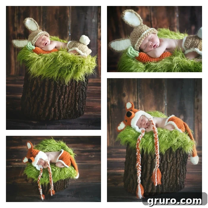 Ryder Tiny Miracles Captured 4 Adorable Whimsical Baby Animals Theme for Newborn Photoshoot