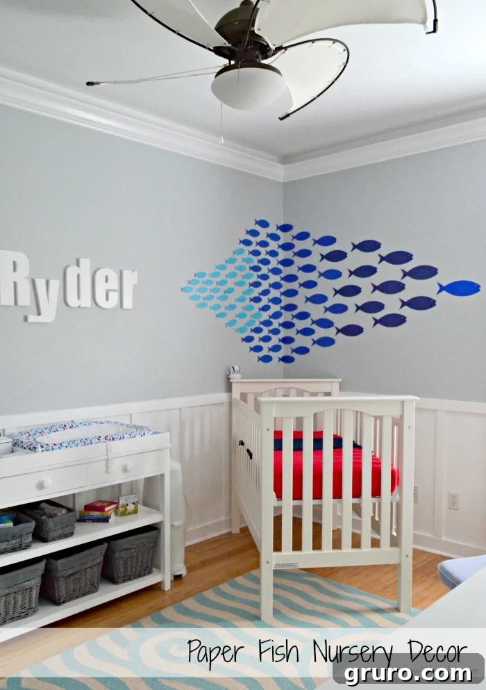 Whimsical Paper Fish Nursery 2 Paper Fish Nursery Decor