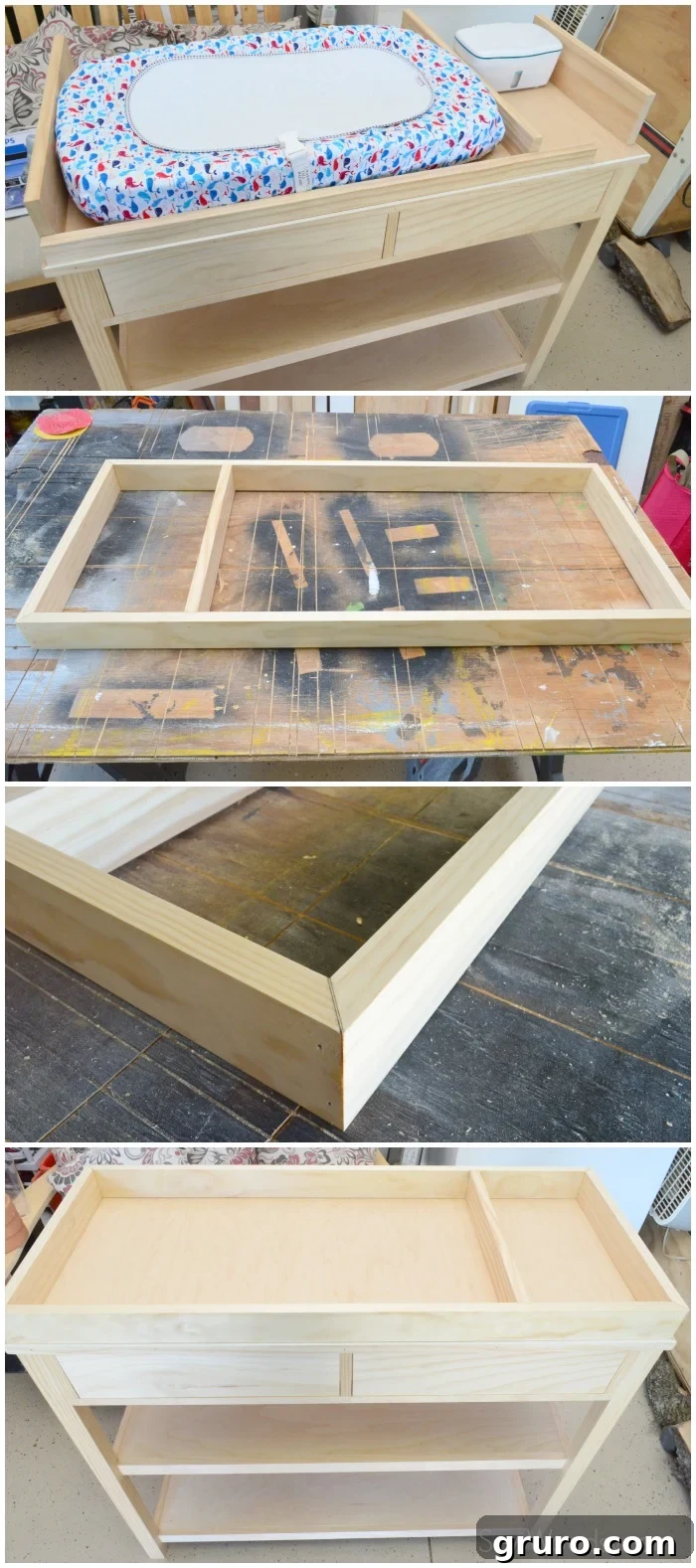 The Ultimate Changing Table DIY 11 PBK Knockoff Changing Table
