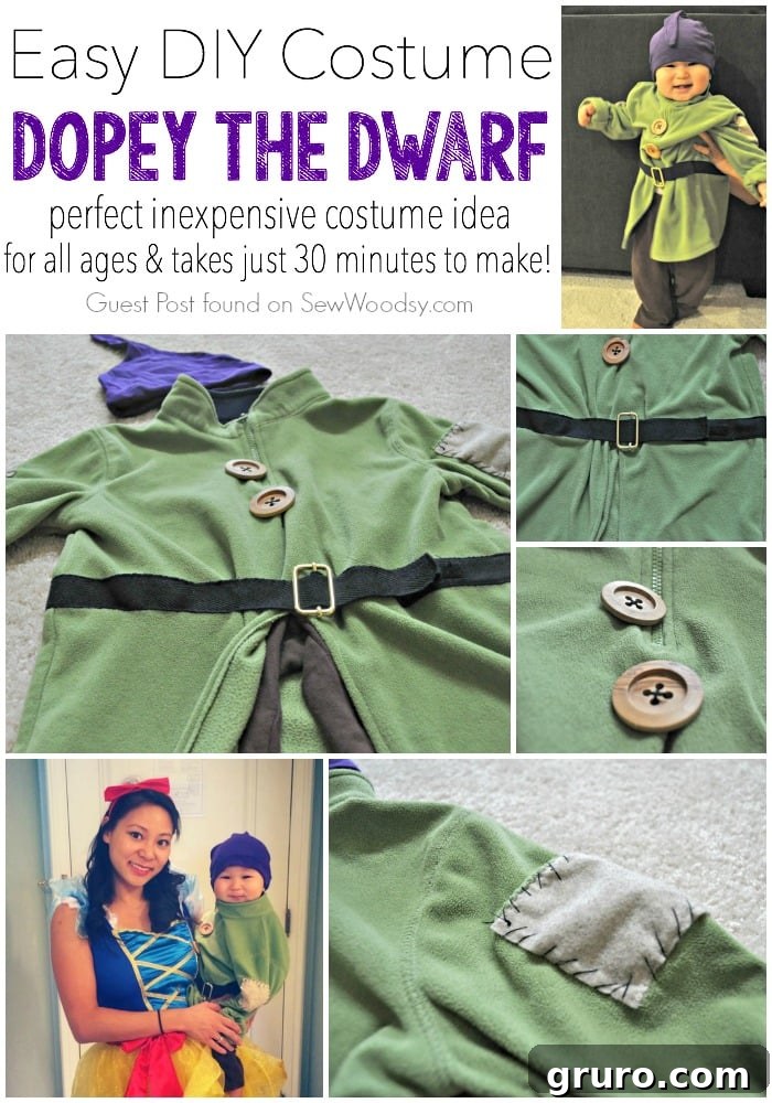 Easy DIY Dopey the Dwarf Costume for Kids and Adults