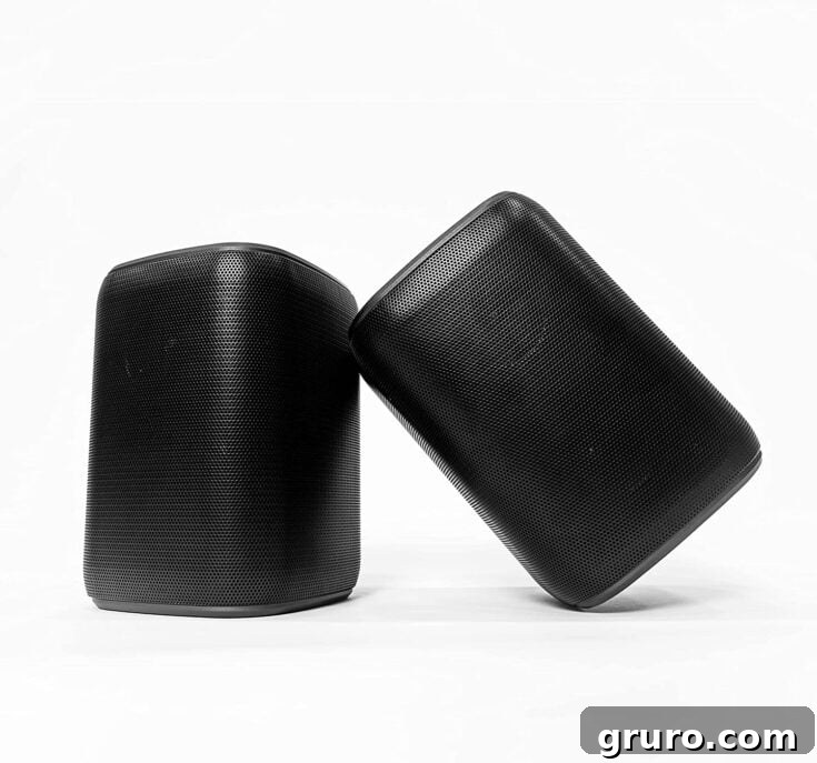 Two Rocksteady Stadium Portable Bluetooth Speakers playing music