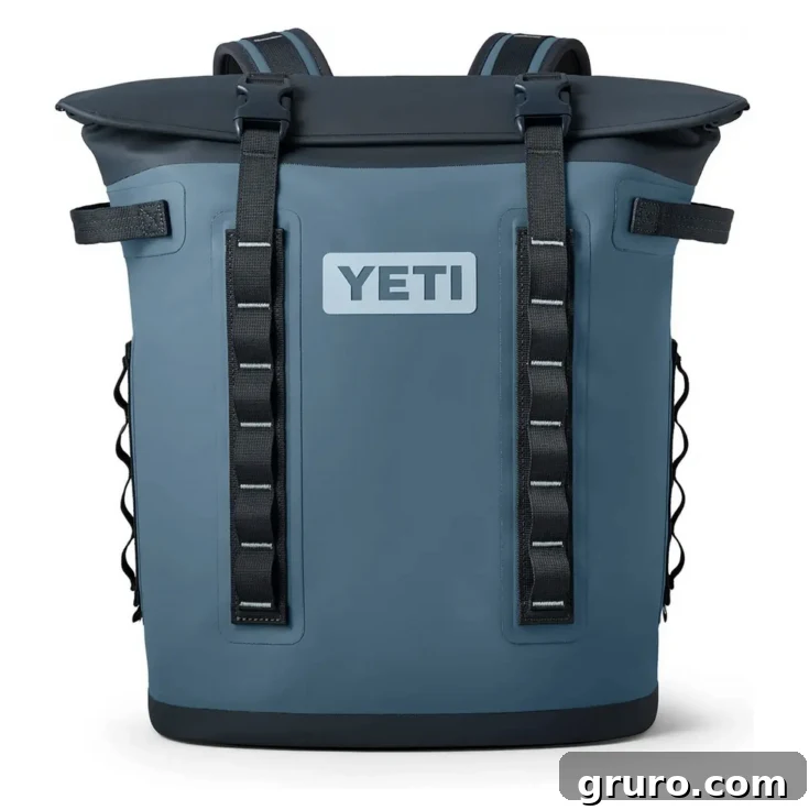 YETI Hopper Soft Sided Backpack Cooler in charcoal gray