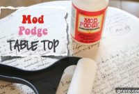 Mod Podge Table Makeover