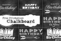 Instant Download: Free Chalkboard Printables for Birthdays & Welcomes