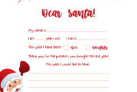 Free Printable Letter to Santa