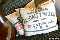 French Grain Sack Cushion