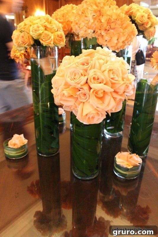 Simple Flower Arrangement Ideas Monochromatic flower bouquet