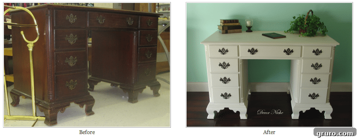 Stunning Blue Desk Makeover by Decor Niche - Before and After Inspiration