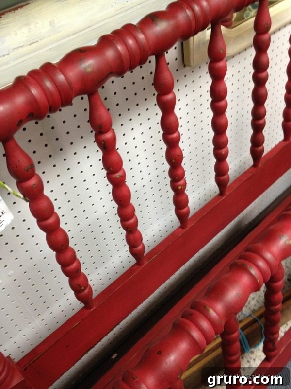 Furniture painted with Miss Mustard Seed Tricycle Red