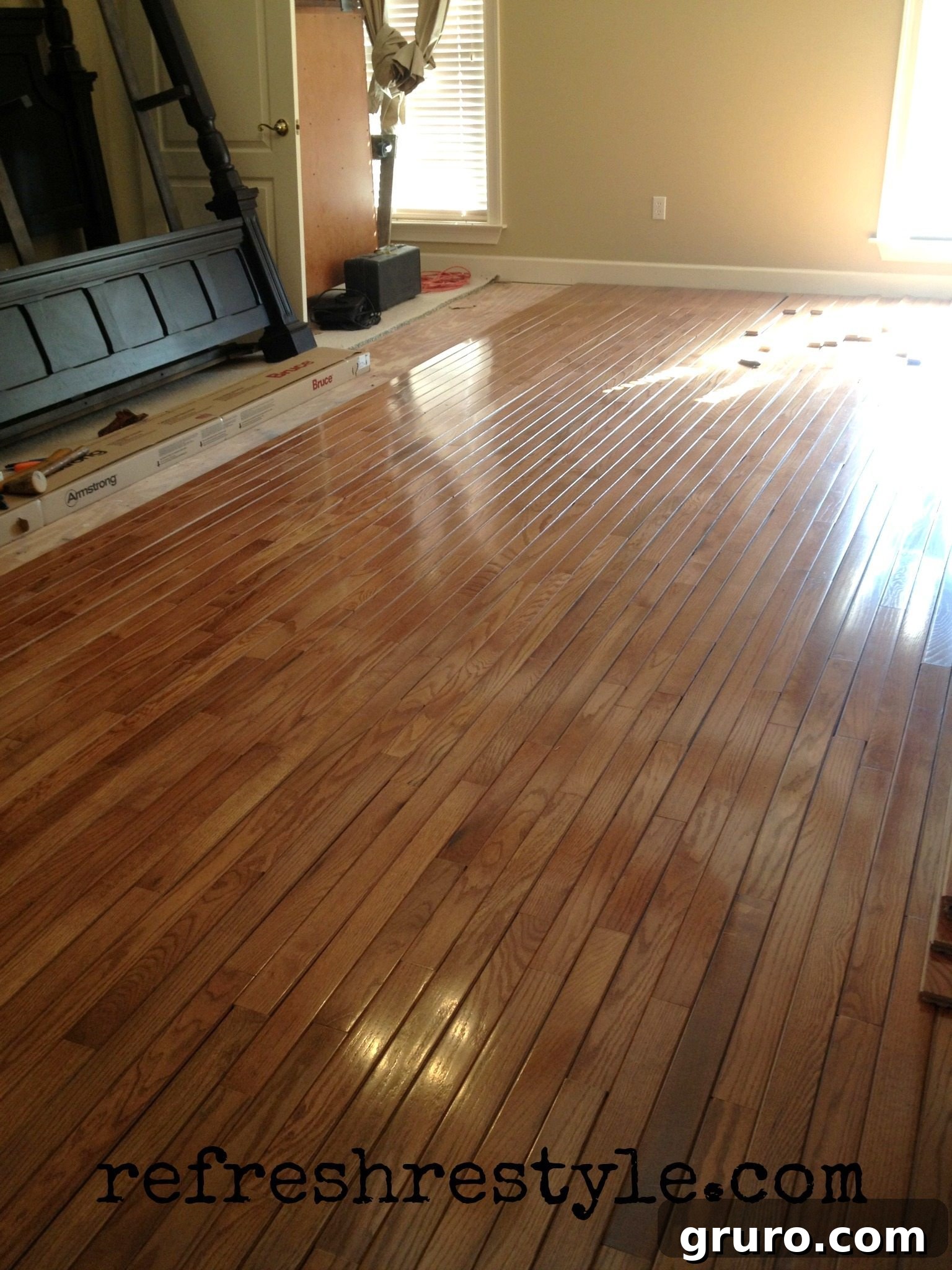 Bedroom floor renovation progress
