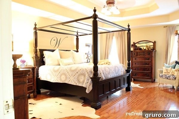 Cozy Master Bedroom Design with Warm Lighting