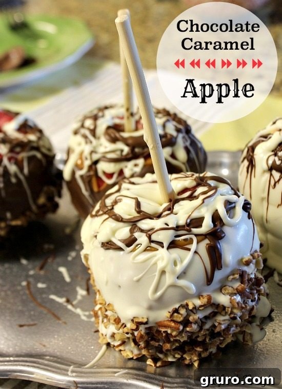 Gourmet Chocolate Caramel Apple with Nuts