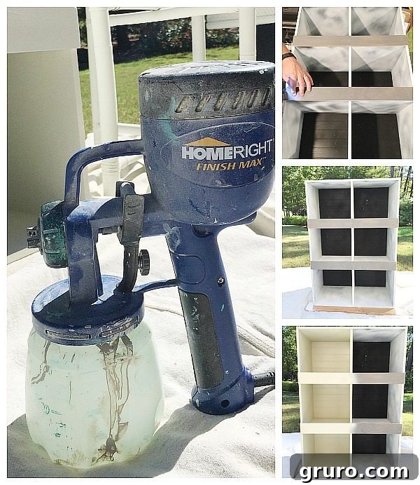 Rustic Charm Storage Cubes 8 Step-by-step process of transforming a laminate bookcase into a farmhouse storage unit