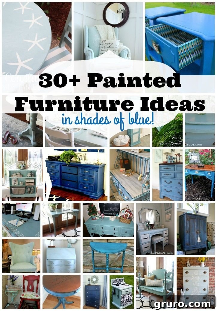 30 Painted Furniture Ideas in shades of blue and more at Refresh Restyle