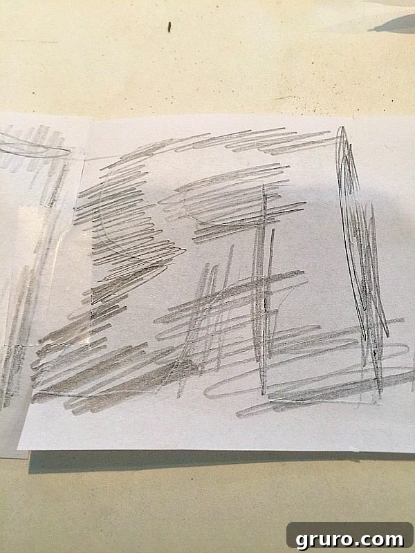 The back of how to make a sign. Use a pencil if you don't have tracing paper
