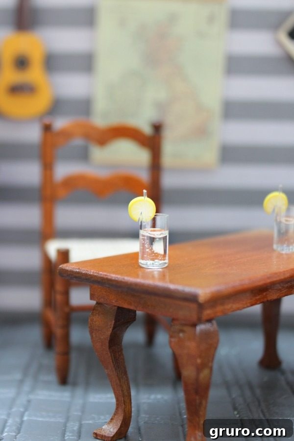 From Crates to Miniature Marvel 4 Dollhouse mini lemonade with ice