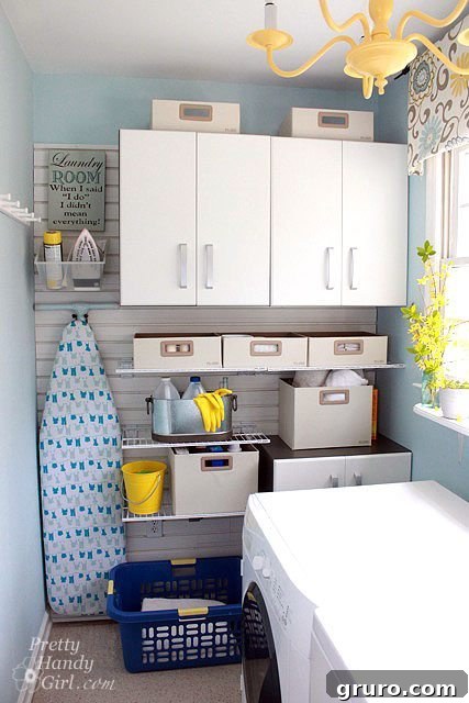 Pretty Handy Girl Laundry Room featuring Flow Wall organization system