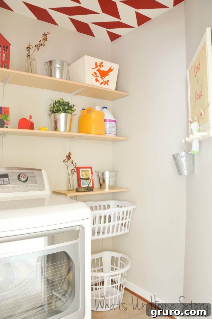 Whats Ur Home Story's colorful Laundry Room Makeover