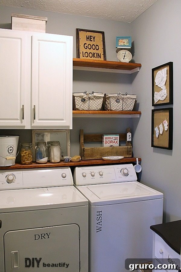 DIY Beautify's Farmhouse Modern Laundry Room reveal