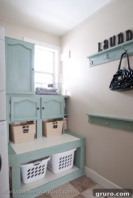 Start At Home's pristine and functional Laundry Room