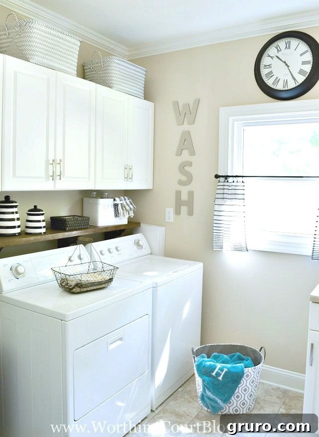 Worthington Court's elegant Laundry Room Reveal