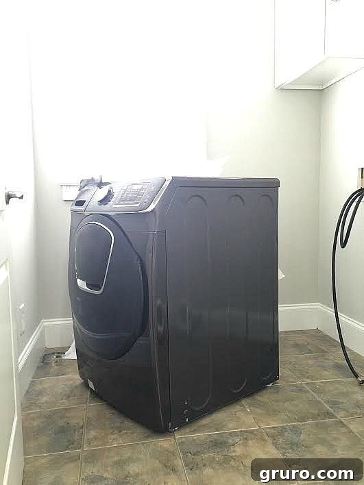 Close-up of the Samsung AddWash door feature, highlighting its innovative design