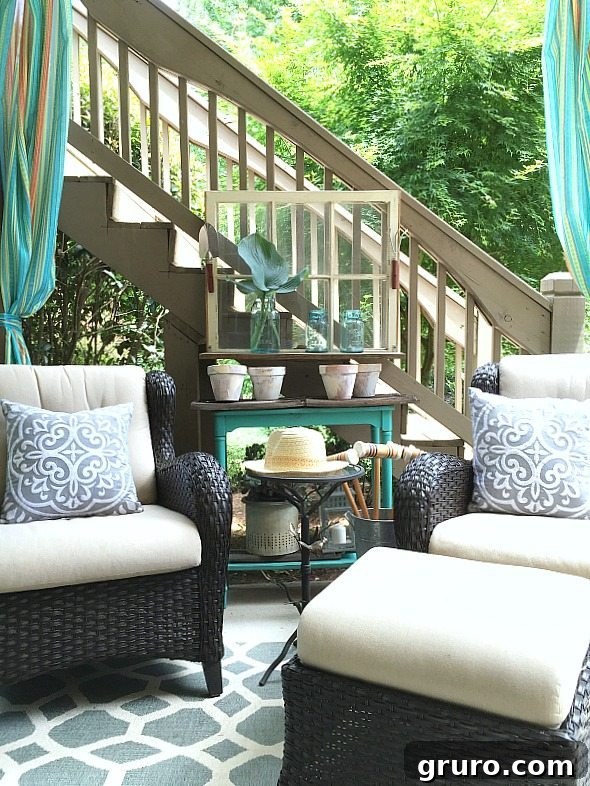 Upcycled Windows for Charming Garden Decor 2 Outdoor Patio - Repurposed Window is now a Garden Shelf - easy power tool challenge perfect for the patio at Refresh Restyle