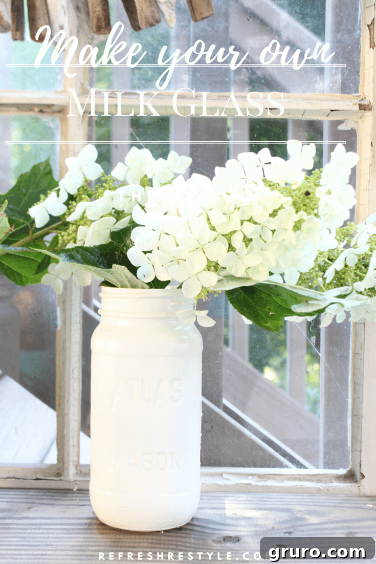 Faux Milk Glass Projects 2 DIY Milk Glass project using Valspar spray paint on recycled jars