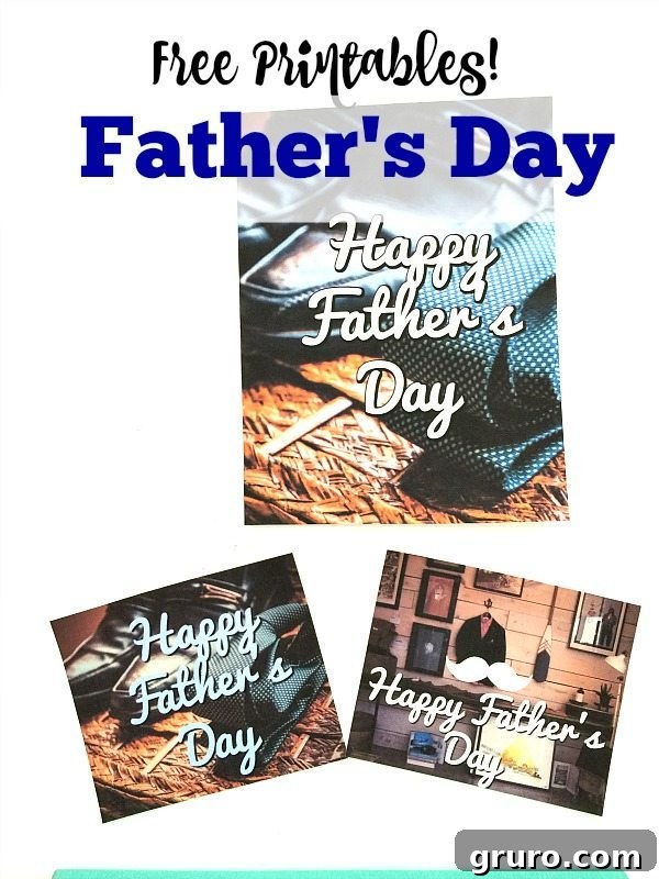 Free Printable Father's Day Cards 2 Free printable Father's Day cards and gift tags from Refresh Restyle